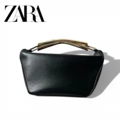 新品ZARA メタルハンドルバケットバッグ　ワンハンドルバッグ