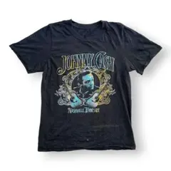 ジョニーキャッシュ 追悼 デザイン バンド Tシャツtシャツ バンT バンt 黒