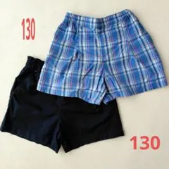 ユニクロ GU ショートパンツ130 セット売り 女の子 キュロット