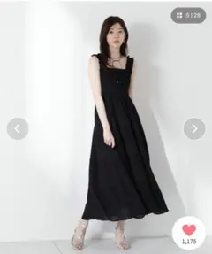 PROPORTION BODY DRESSINGレース付きティアードワンピース