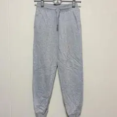 エイチアンドエム 無地 スウェットパンツ リブ裾 164 明灰 綿混 お出かけのサムネイル