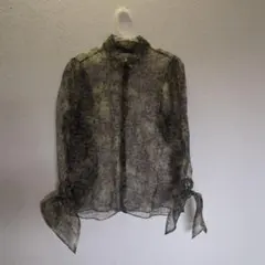 ZARA 花柄シースルー長袖シャツ