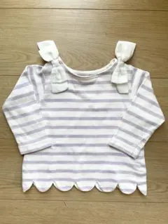 petit main ストライプ長袖カットソー 90