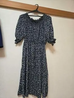 LOWRYS FARM 花柄 半袖シャツワンピース Mサイズ