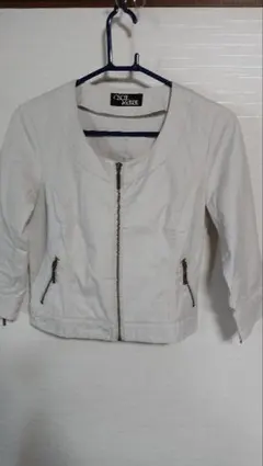 CECIL McBEE ノーカラージャケット ベージュ