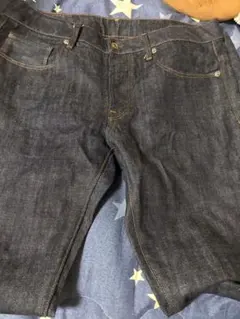 希少 G-Star RAW 3301ストレートデニムインディゴブルーボタンフライ 