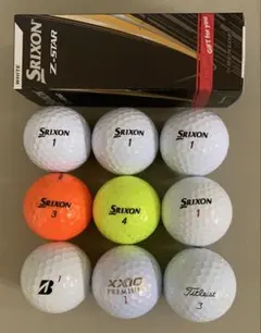 SRIXON Z-STAR(新品１スリーブ)＋中古６球の混合 9球セットのサムネイル