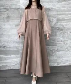 【選べる】チュールボレロ＋フレアキャミワンピース　セット【ペチスカートセット】