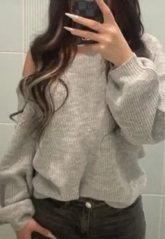 オフショル ニット