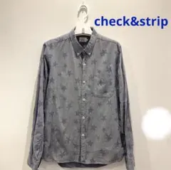 日本製　check &stripe 星柄チェックシャツ　Lのサムネイル