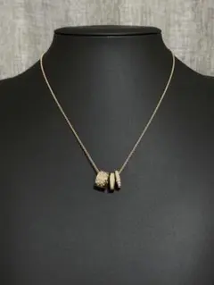 COACH コーチ ネックレス 3連リング ゴールドカラー