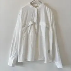 【タグ付き】H&M スタンドカラーシャツ ホワイト M