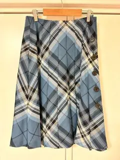 組曲　チェック　プリーツスカート