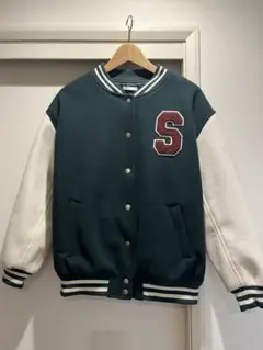 スタジャン ダークグリーン Sロゴ