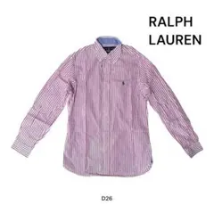 ラルフローレン　Ralph Lauren ピンクストライプシャツ 長袖 D26