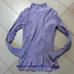 薄紫　タートルネック