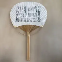 七月大歌舞伎　団扇 うちわ　京うちわ 竹　片岡仁左衛門　鴈治郎　非売品　朝顔夕霧