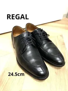 【REGAL】Uチップ/ブラック/24.5cm（ヒールVibram交換済）