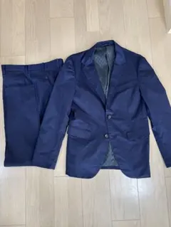 COMME CA MEN スーツ上下セット　光沢ネイビー　メンズ