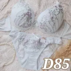№1585【D85】スウィートシアーフルールブラジャー＆フルバックショーツ