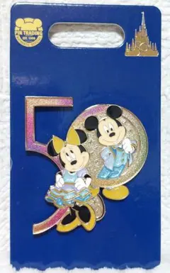【海外パーク限定】WDW50周年 ディズニー　ピン　ミッキー　ミニー　美品