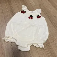 チェリー刺繍 ロンパース 70