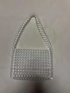 MOUSSY クリアビーズバッグ 핸드백