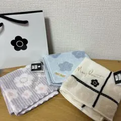 新品未使用 MARY QUANT マリークワント ミニタオルハンカチ 3枚セット