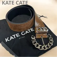 KATE CATE 케이트 케이트 여성 벨트 가죽 × 스웨이드 벨트