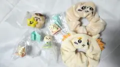 シーサーとらっこのシュシュ・フィギュア　くりまんじゅう付き(ちいかわガチャ)