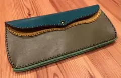 オジャガデザイン マルチカラー レザー長財布 新品 미사용