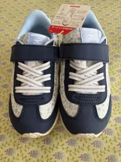 ミキハウス　ミズノコラボ スニーカー 18.5cm ネイビー/ホワイト