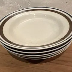 昭和レトロ！美品！TONOCHINA カレー深皿5枚ストーンウェア　東濃陶器のサムネイル