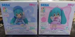 初音ミク　ふわぷち　ちょこのせミニフィギュア２種　ワンピース　ボーイッシュ