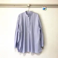 JEANASIS ジーナシス シャツ/ブラウス/水色/ノーカラー