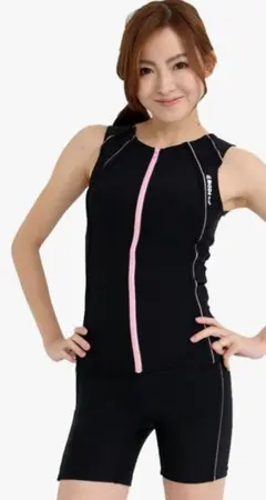 新品未使用・LE MODE de toi（ルモード ドトワ）ブラック／ピンク水着