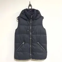 美品　ZARA Trafaluc ザラ 中綿 ダウンベスト フード付き ロング