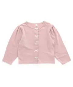 【新品未使用】アプレレクール　リボン付きピンクカーディガン