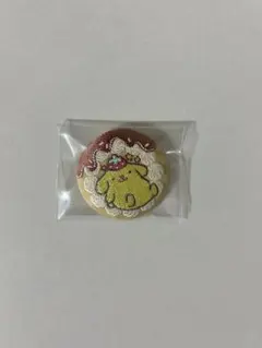 ポムポムプリン 刺繍缶バッジ