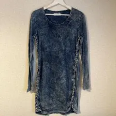 DIESEL / デニム風カットソーワンピース