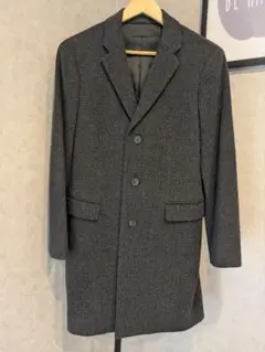 ユニクロUNIQLOウールカシミヤチェスターコート美品グレンチェック