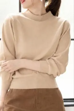GLOBAL WORK グローバルワーク　モックネックニット L ベージュ