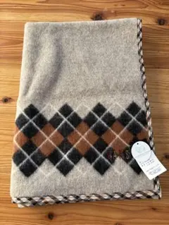 DAKS アルガン柄 ウールブランケット 70x100cm