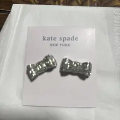 kate spade リボン型シルバーピアス