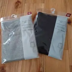 無印良品　あったか綿 クルーネック長袖Tシャツ 80サイズ　2枚