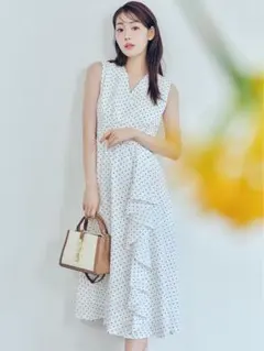 1 2026SS 完売品 新品 OBLI ストライプハート刺繍ワンピース ブルー