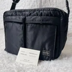 極美品 PORTER TANKER ショルダーバッグ 大容量 ブラック 黒 2層