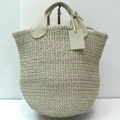 【未使用】POMTATA　AMICOシリーズ　バスケットトート　ライトグレーのサムネイル