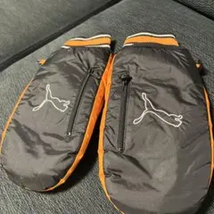 Puma ブラック/オレンジ ミトン Lサイズ