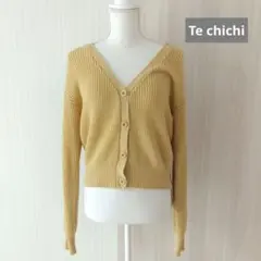 テチチ　黄色　カーディガン　春